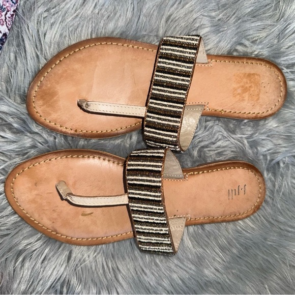 J.JILL Women's Flats Beaded Low  Heel Thong Sandals Size 9 - Picture 9 of 9